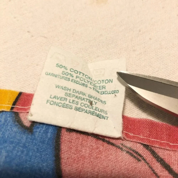 Vtg 90s Disney Winnie the Pooh Double Size Flat  Sheet 95x75 Piglet - Picture 15 of 16